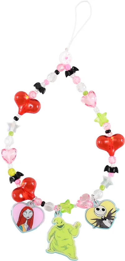 ビーズフォンストラップ ナイトメアー・ビフォア・クリスマス ハート デザイン