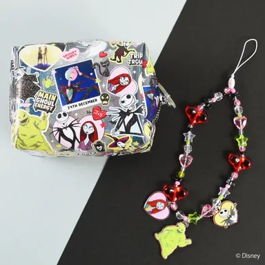 ポーチ/ビーズフォンストラップ ナイトメアー・ビフォア・クリスマス ハート デザイン