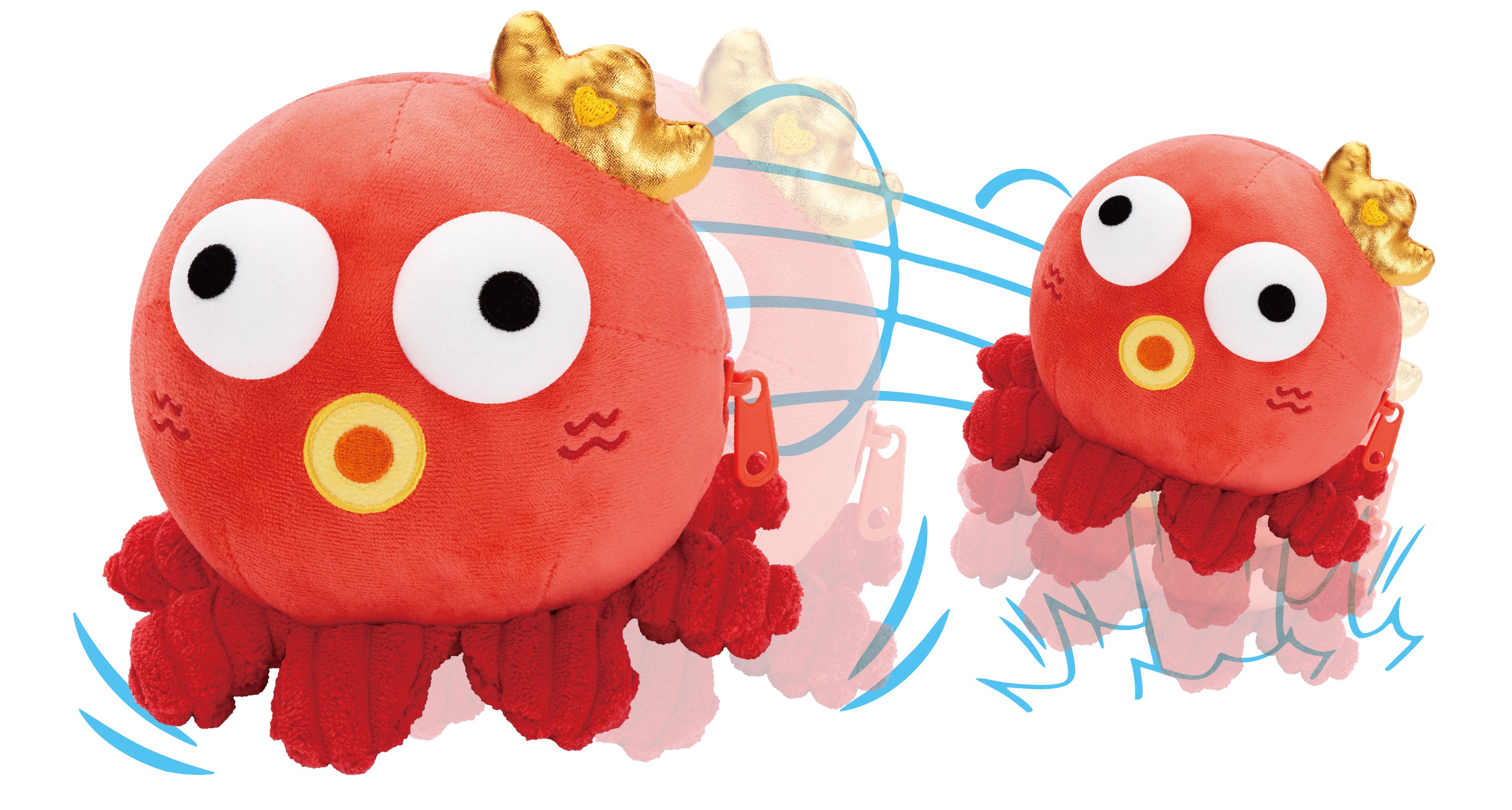 音楽に合わせ小刻みにジャンプする／ ぬいぐるみシリーズ登場