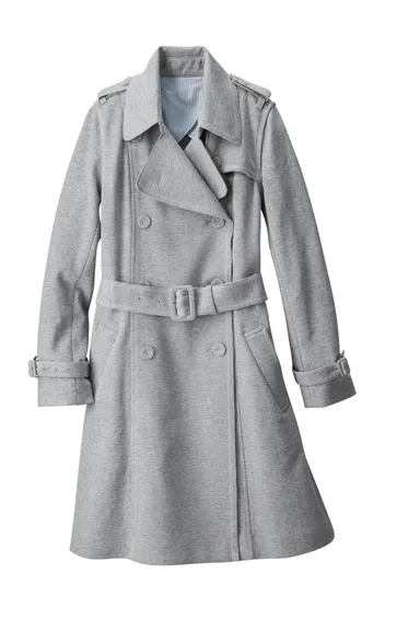 ジャージー素材トレンチコート