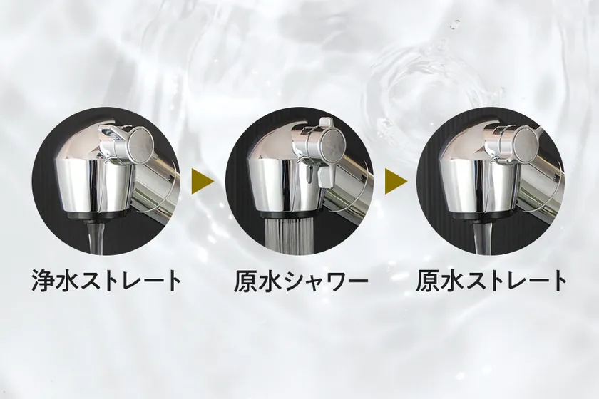 3つの吐水モード