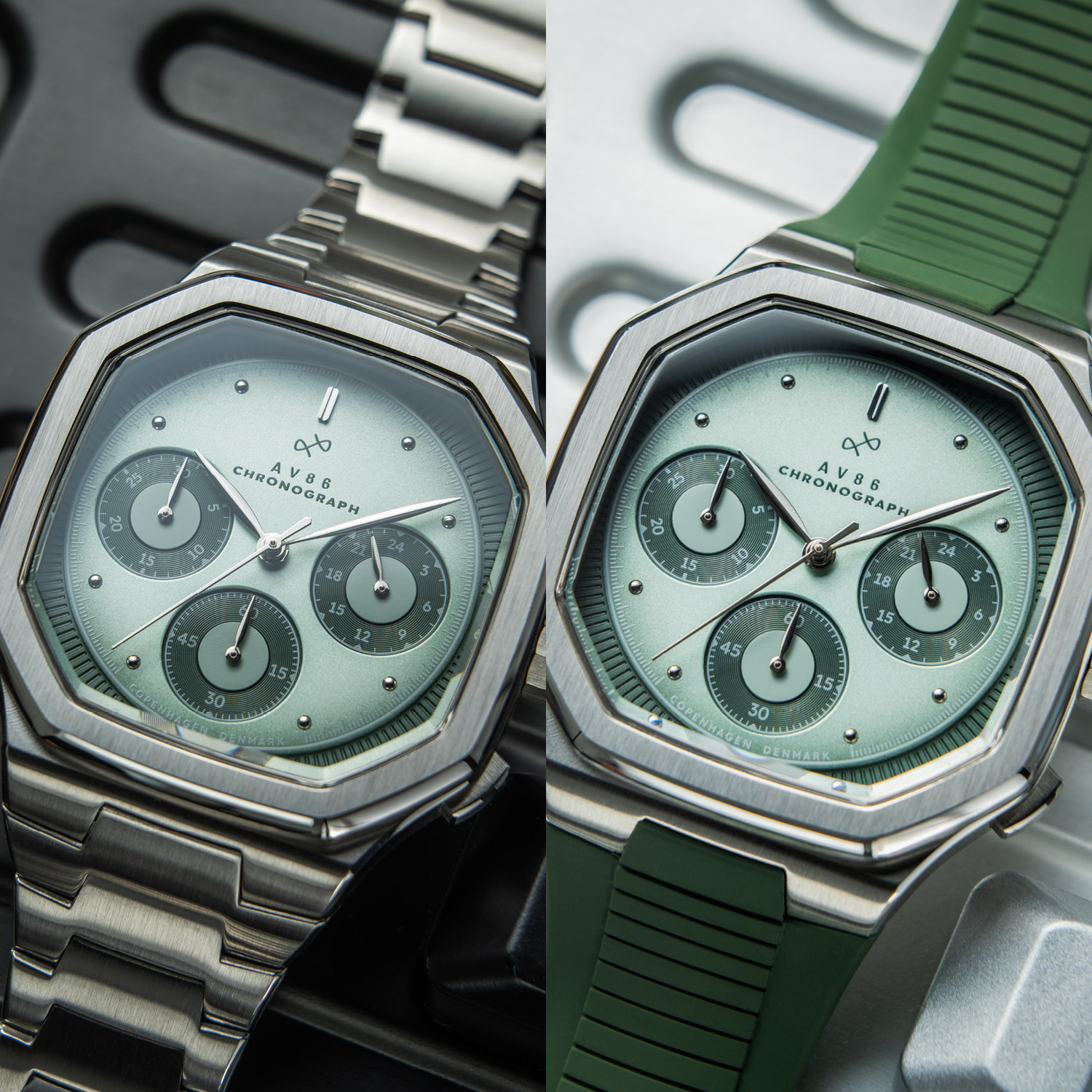 AV86、ブランド初八角形クロノグラフ 「1904 Chronograph Collection