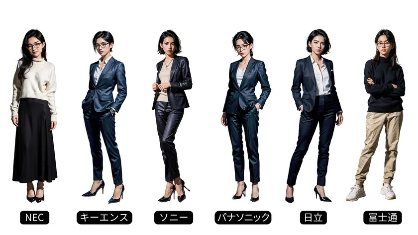 「働く女子図鑑」内の電気機器メーカー