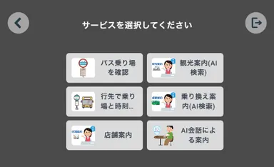 サービス選択画面