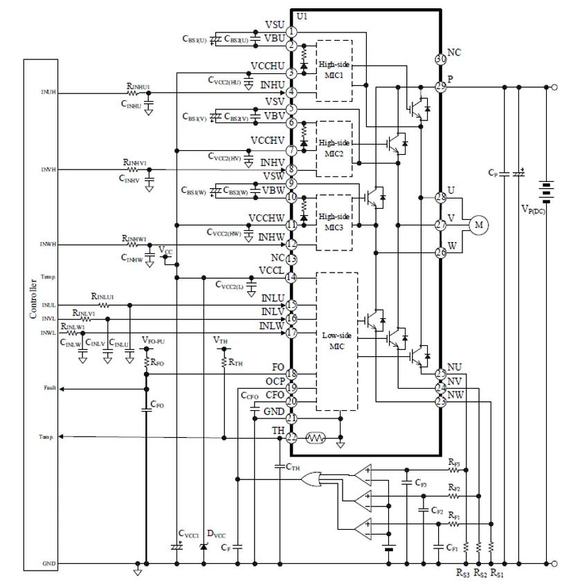 応用回路例(3シャント検出方式)