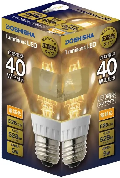 ルミナス LED電球 クリアタイプ LDOA40L-G 2