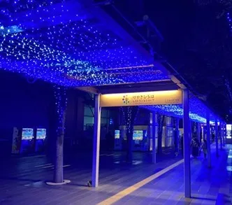 けやきひろば2階カーテンライト