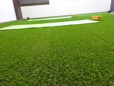芝生を敷き詰めたスタジオ