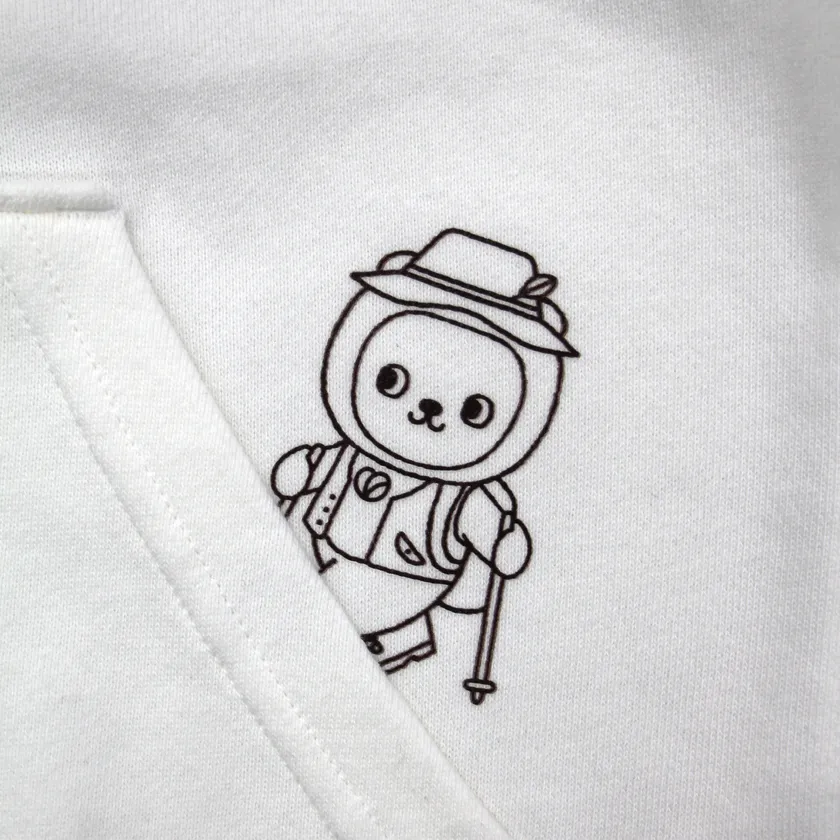 パーカーロゴ部分