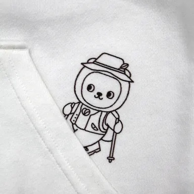 パーカーロゴ部分