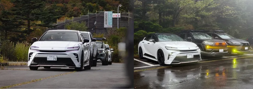 雨霧の中のRAV4