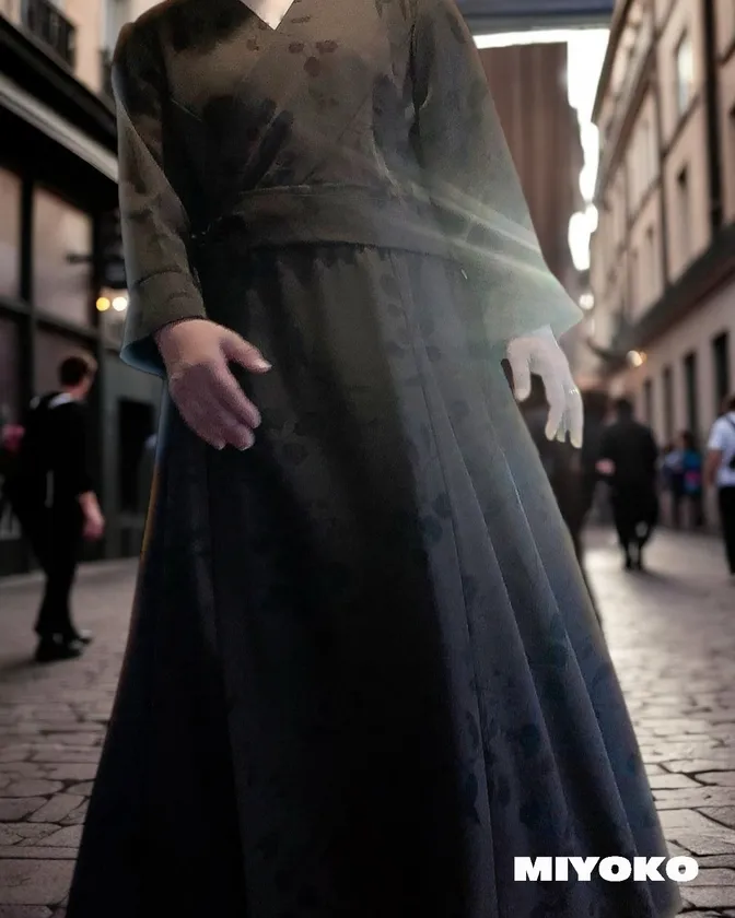 2025FW新作小紋の反物から作るワンピース(2)