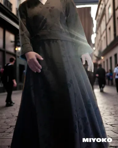 2025FW新作小紋の反物から作るワンピース(2)