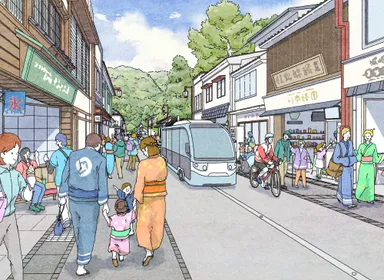 温泉街の道路イメージ案