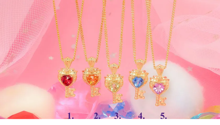 画像1 (全5種):大人のセボンスター ハートキーペンダント(アルマンディンガーネット/ペリドット/アメシスト/シトリン/ブルートパーズ)