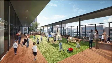 6階オープンスペース「かみはちこうえん」