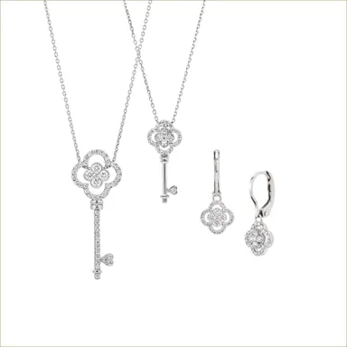 Pt950 ダイヤモンド ネックレス、ピアス