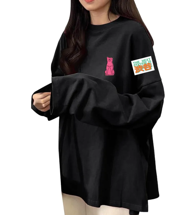 長袖Tシャツ:イメージ※袖にも貼り付け可能。