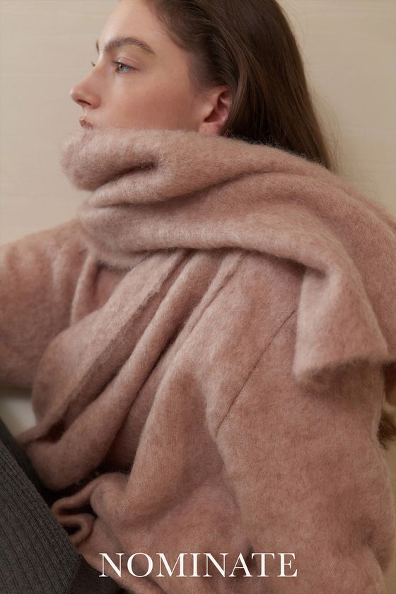 Alpane Mohair Soft Knit Muffler