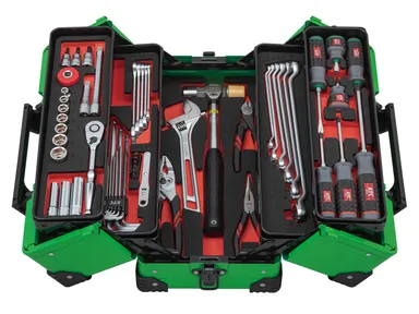 9.5sq.両開きメタルケースセット[56点]リーフグリーン