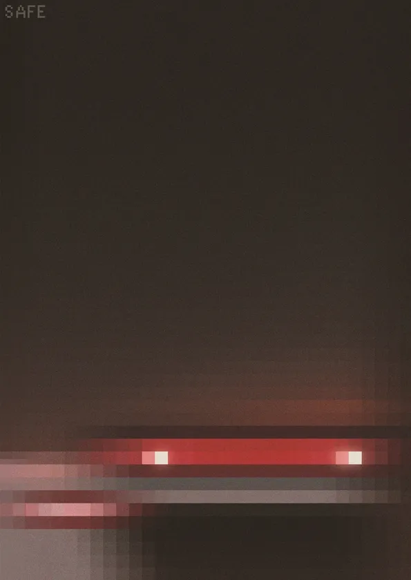 金賞受賞作品:「赤い光」(1)芸術学部デザイン学科3年八十島一菜