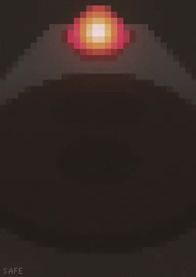 金賞受賞作品：「赤い光」(2)芸術学部デザイン学科3年八十島一菜