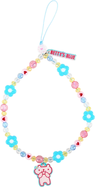 ビーズフォンストラップ フラワー