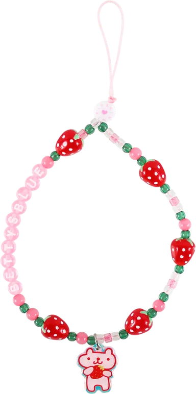 ビーズフォンストラップ ストロベリー