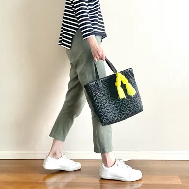 ダイヤ柄スクエアM ホワイト