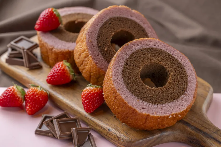 焼きたていちごチョコバウム