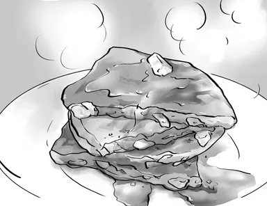 プリンホットケーキ