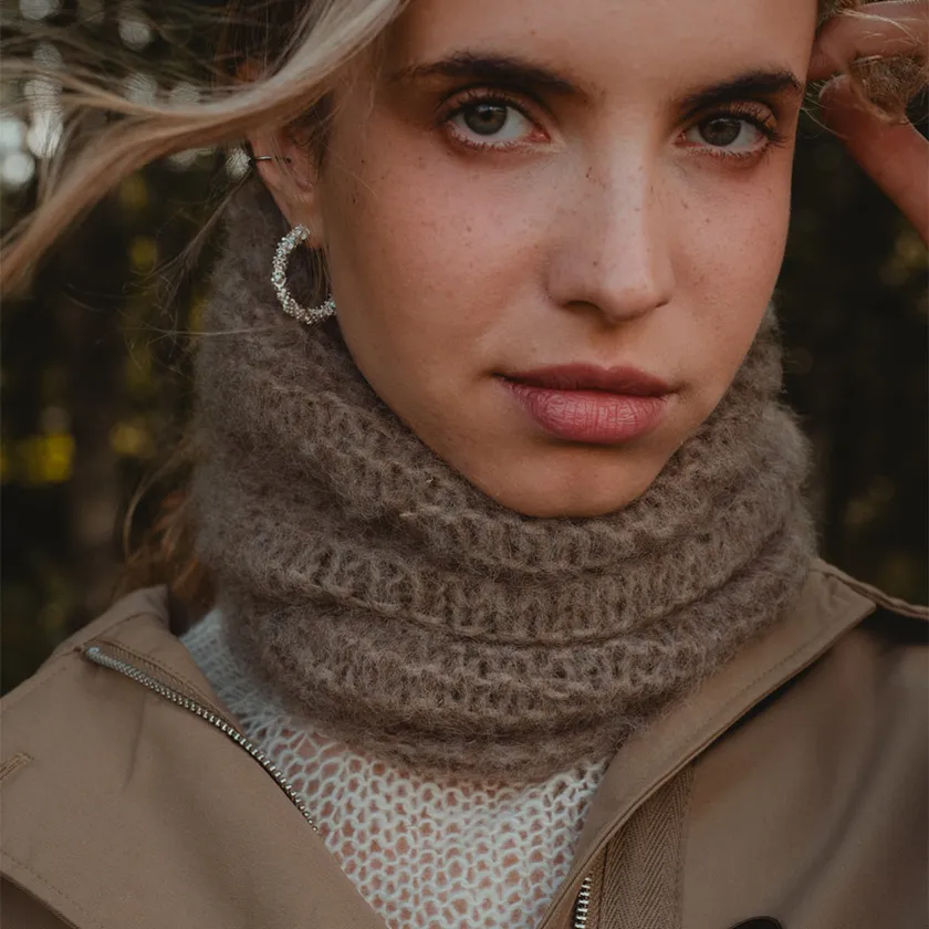 Myssyfarmi新作スヌードKIDE(カラー:ナチュラルブラウン)