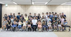 大木社長と参加者親子で記念撮影