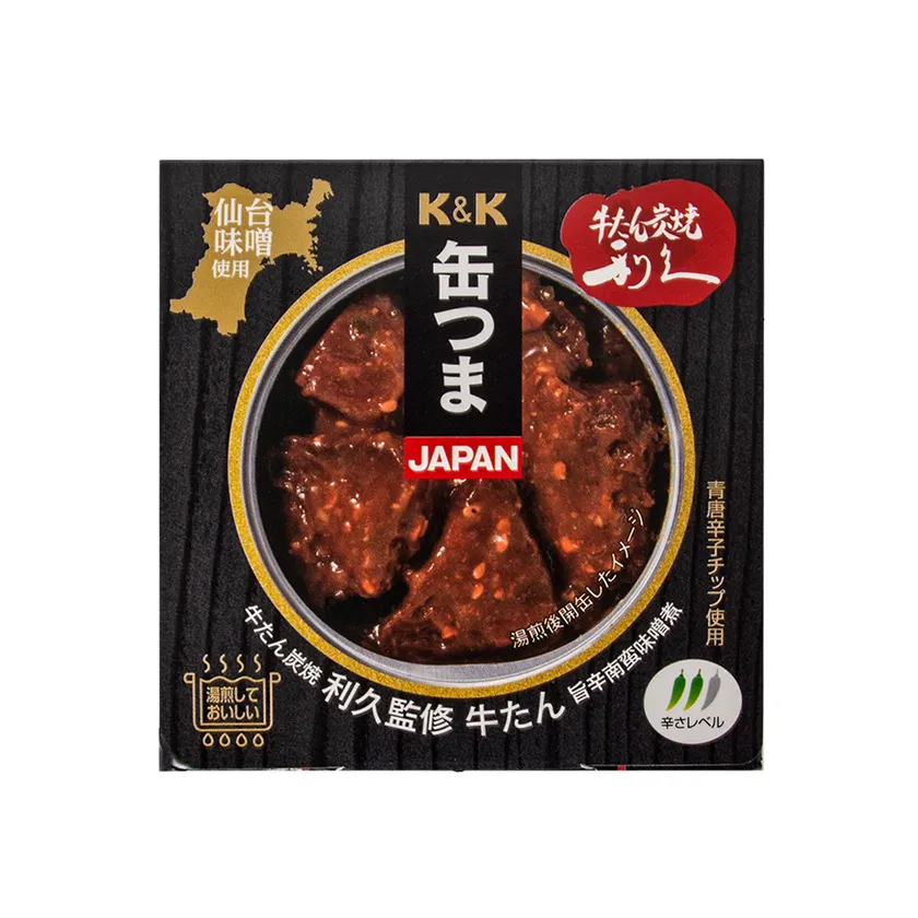 K&K缶つまJAPAN 牛たん炭焼利久監修 牛たん旨辛南蛮味噌煮