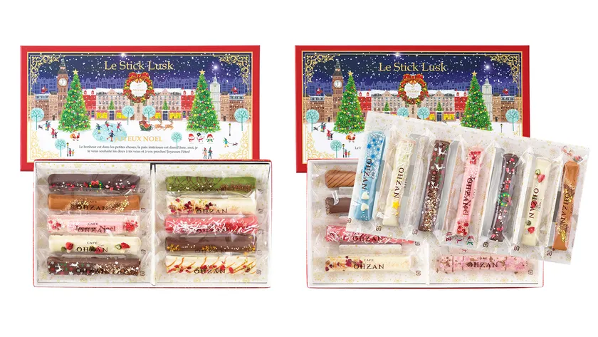 クリスマスらしいモチーフのお菓子が入っています