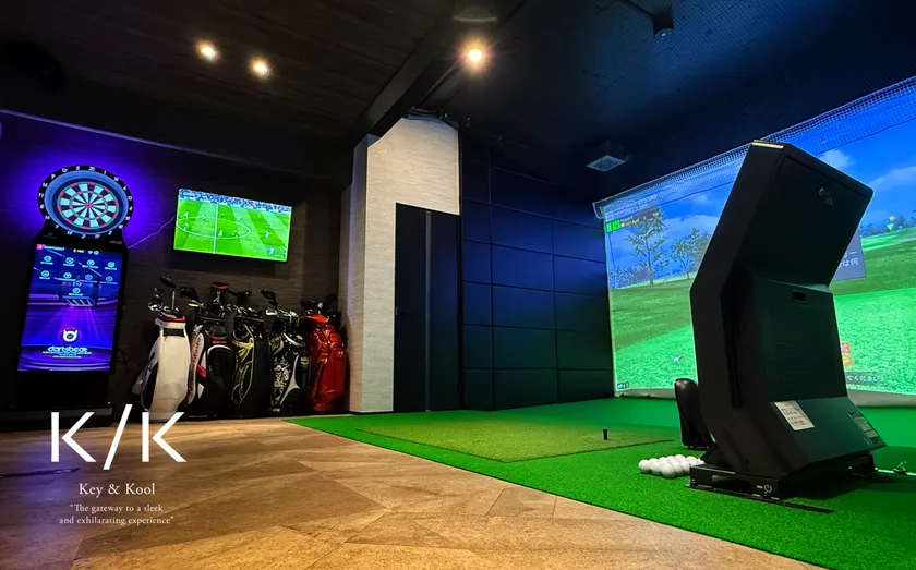 個室型のシミュレーションゴルフ