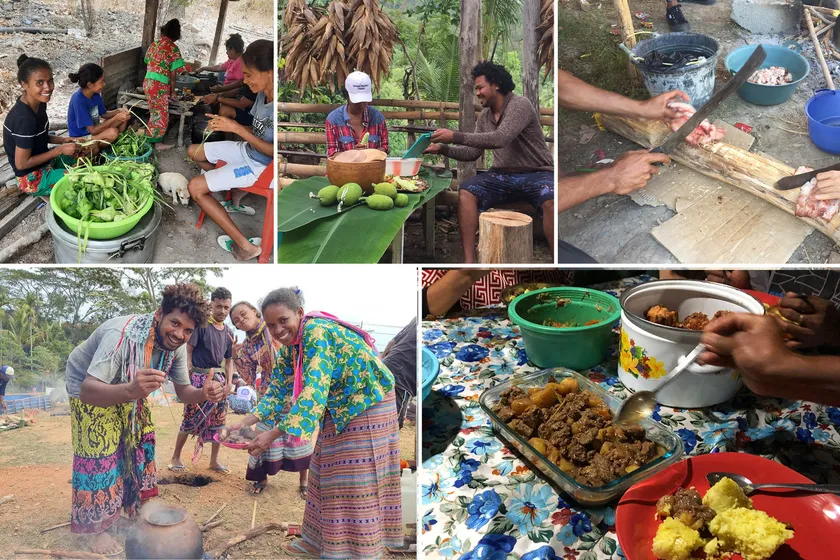 東ティモールの日常にみられる料理風景と食卓の様子