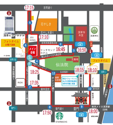 商店街巡行ルート