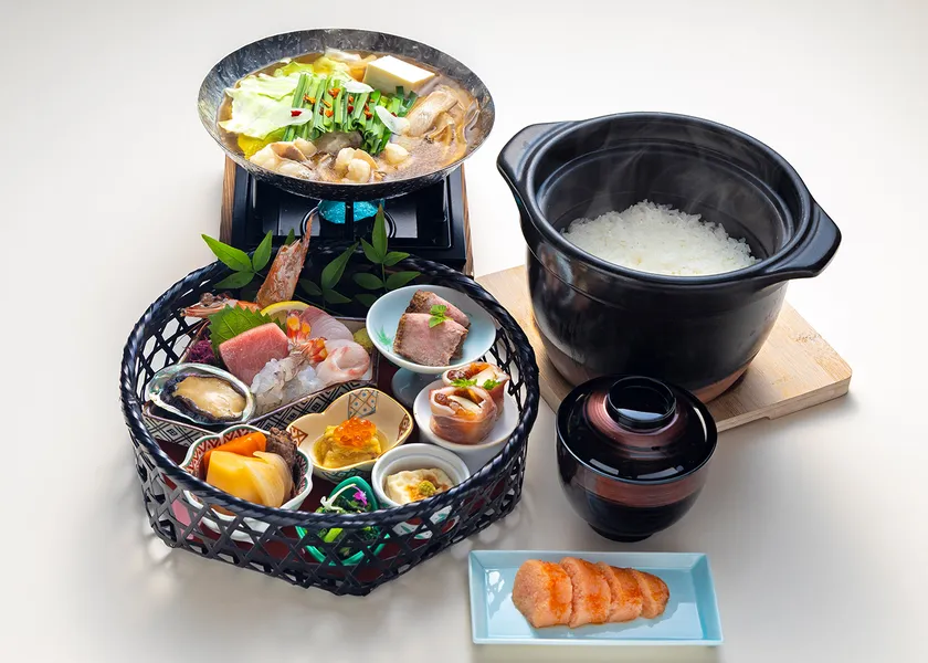 籠膳 特選刺身の盛り合わせ(もつ鍋有りイメージ)