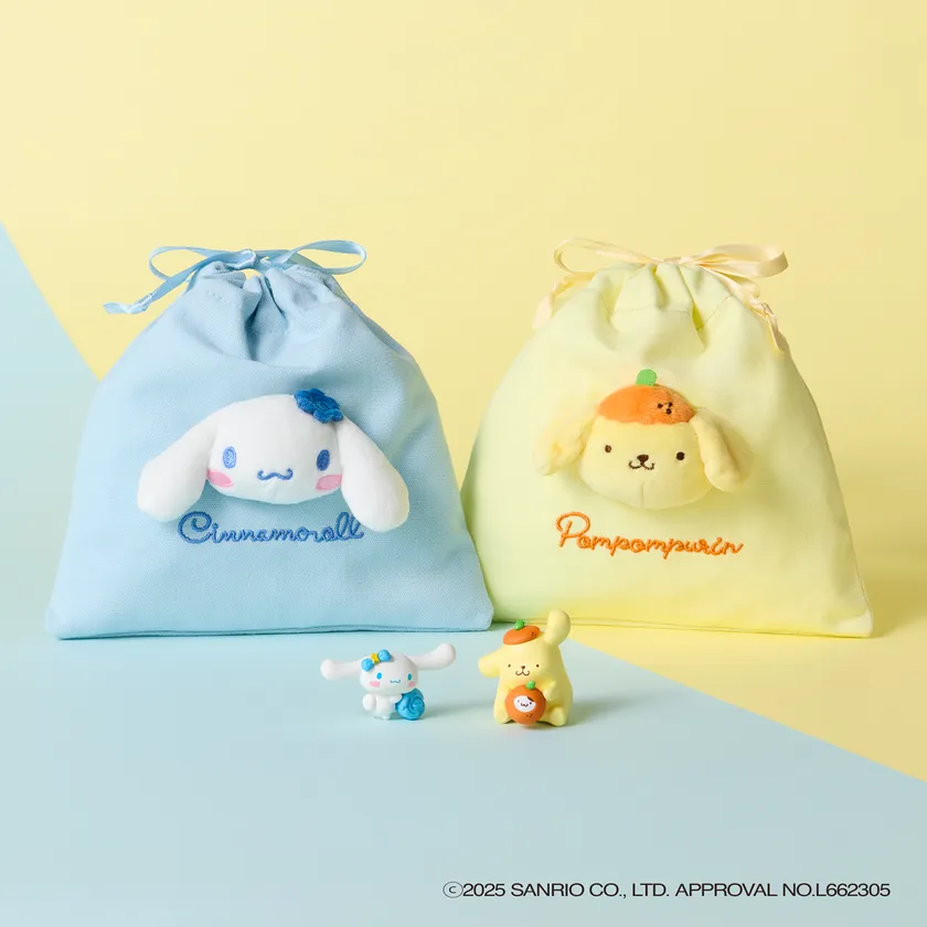 ぬいぐるみ付き巾着、マスコット