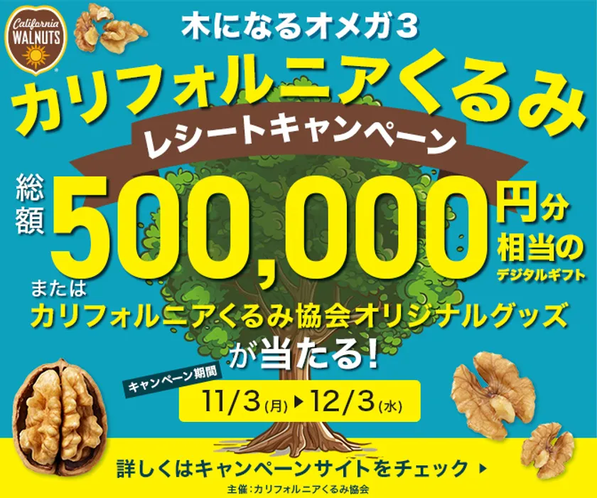 カリフォルニアくるみ　レシートキャンペーン