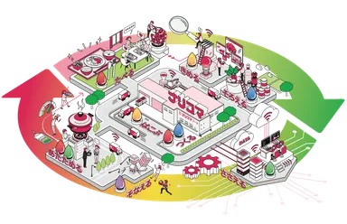 ナリコマの「食のインフラ」循環図