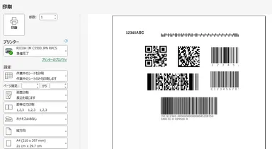 Excel 印刷プレビュー