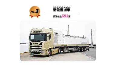 はたらくトラック総選挙3位 活魚運搬車