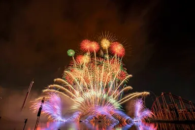 「モントリオール国際花火競技大会2025」本番、日本チームによる花火パフォーマンス