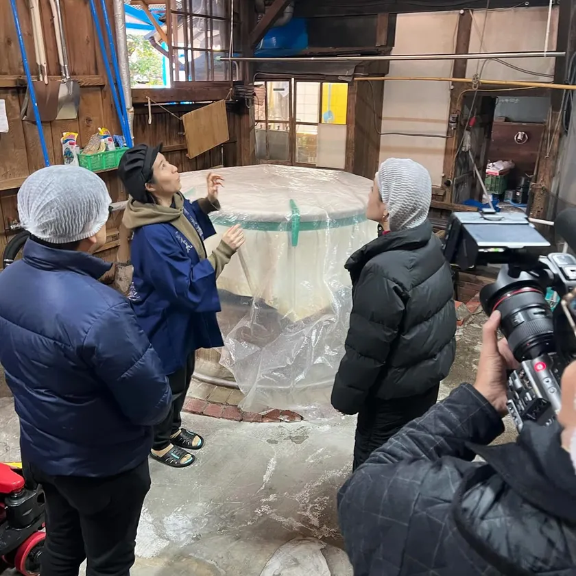 土佐酒日記 有光酒造編の撮影の様子