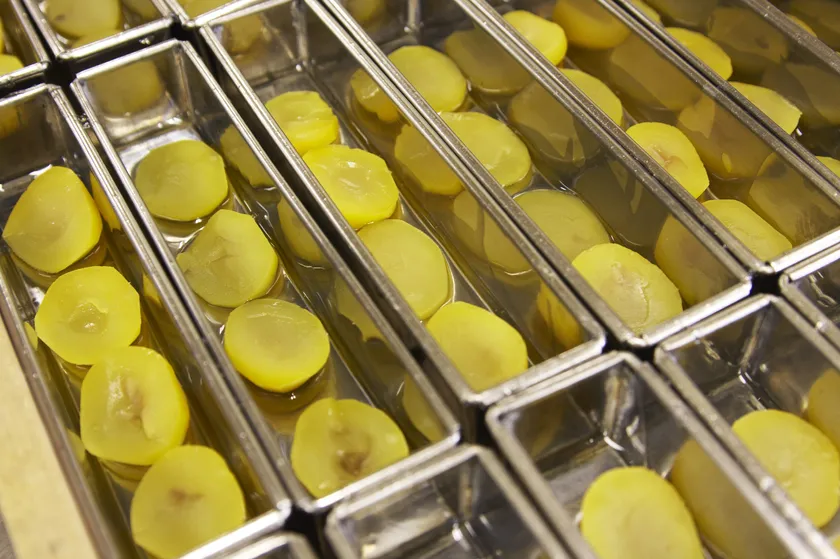 栗羊羹作業風景