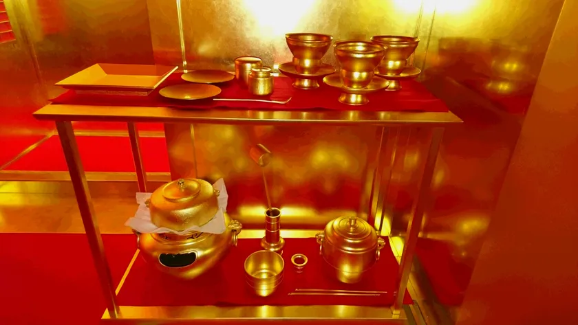 茶室用黄金茶道具一式