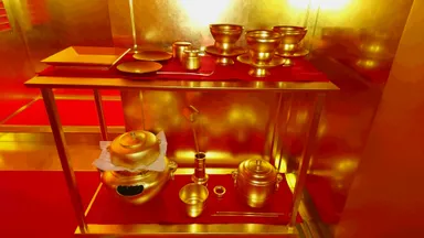 茶室用黄金茶道具一式