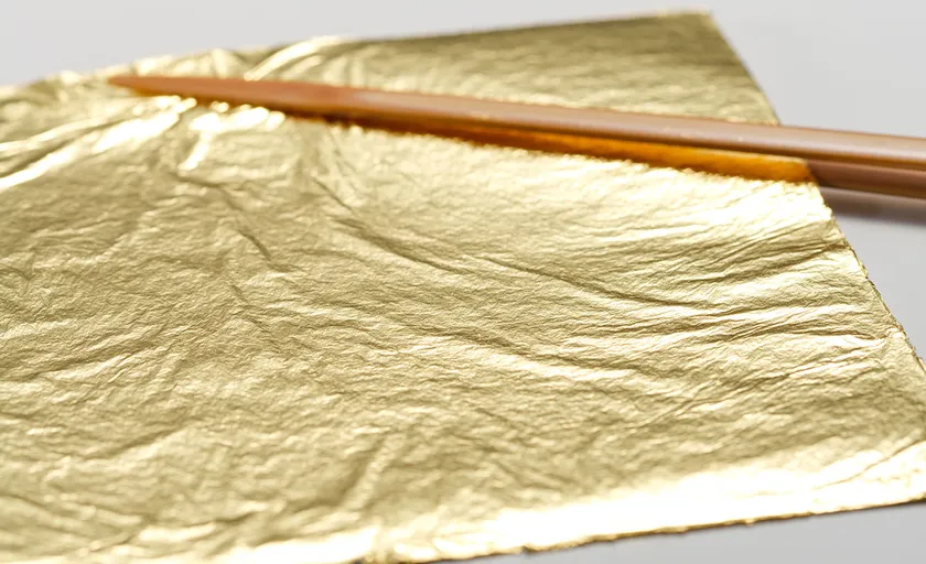 ジャンボ金箔大福に使用している金箔